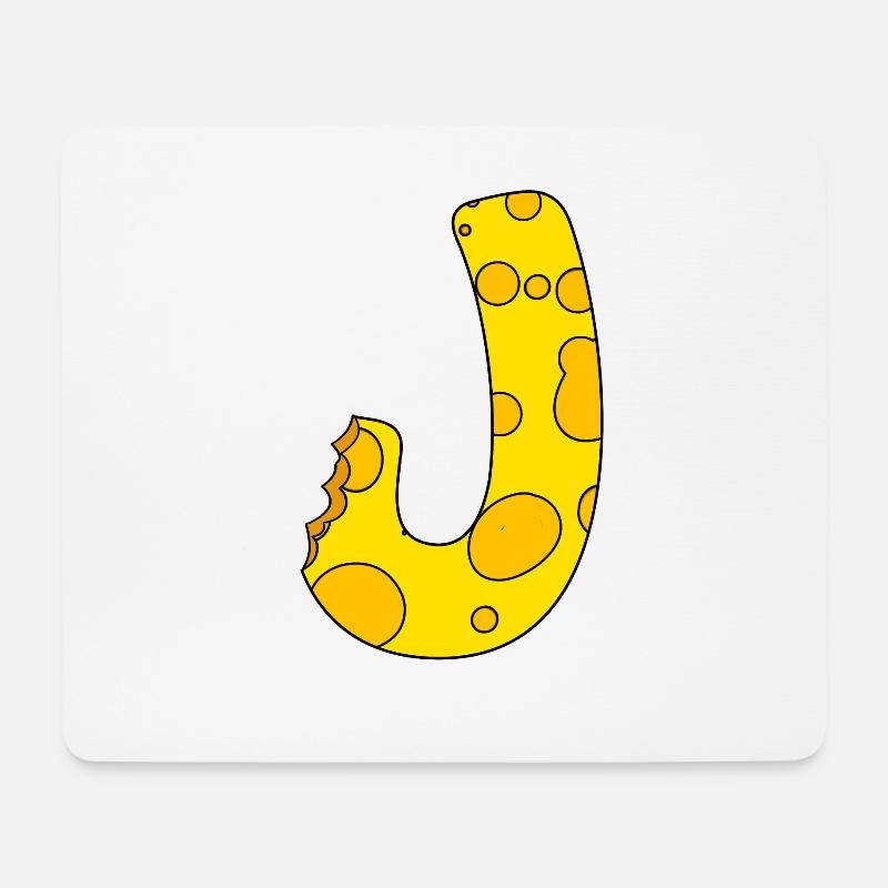 Buchstabe J - Mousepad (Querformat) - Weiß