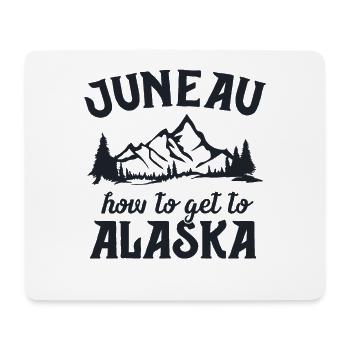 Juneau Comment se rendre en Alaska Drôle Cadeau Souvenir - Tapis de souris (format paysage) - blanc - Devant