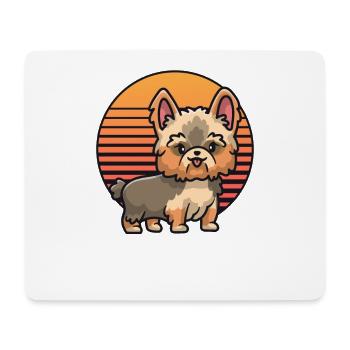 Retro Yorkie Vintage Yorkshire Terrier Dog Mom - Mouse Pad (horizontal) - white - Front