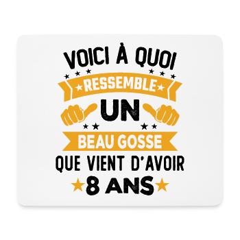 Voici à Quoi Ressemble Un Beau Gosse 8 ans - Tapis de souris (format paysage) - blanc - Devant