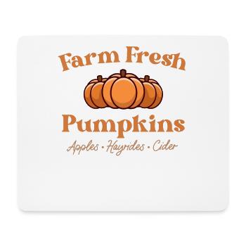 Farm Fresh Pumpkins Boho Retro Fall Vintage Autumn - Mouse Pad (horizontal) - white - Front