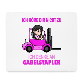 Staplerfahrerin Damen Gabelstapler Stapler - Mousepad (Querformat) - Weiß - Vorne