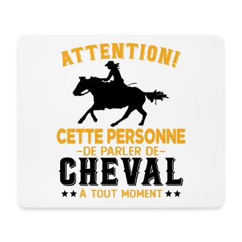 Cette Personne Risque Parler De Cheval Tout Moment - Tapis de souris (format paysage) - blanc - Devant