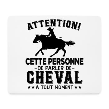 Cette Personne Risque Parler De Cheval Tout Moment - Tapis de souris (format paysage) - blanc - Devant