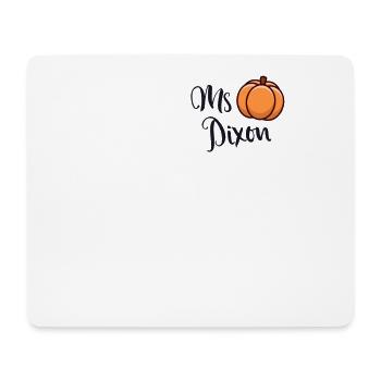 Mrs Dixon Halloween Teacher Pumpkin Fall Autumn - Mouse Pad (horizontal) - white - Front