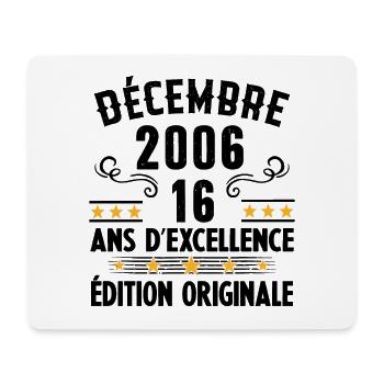 Cadeau Anniversaire Vintage 16 Ans Décembre 2006 - Tapis de souris (format paysage) - blanc - Devant