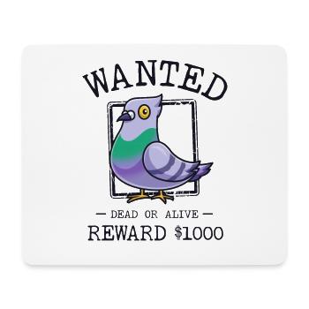 Pigeon Wanted Poster Drôle Pigeon Lover Oiseau - Tapis de souris (format paysage) - blanc - Devant