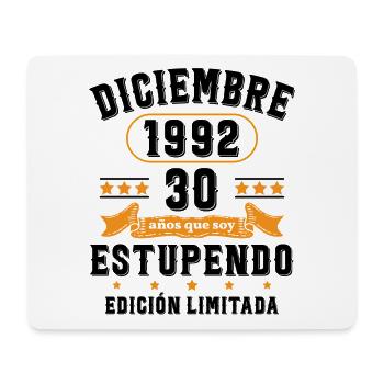 30 Ans Anniversaire Vintage Né(e) en Décembre 1992 - Tapis de souris (format paysage) - blanc - Devant
