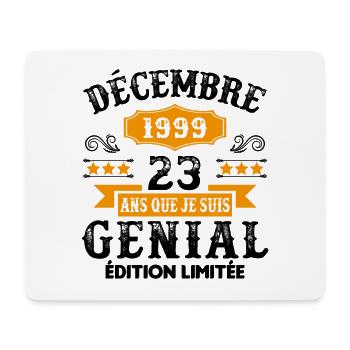 23 Ans Anniversaire Vintage Né(e) en Décembre 1999 - Tapis de souris (format paysage) - blanc - Devant