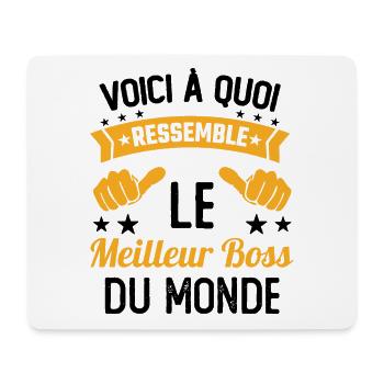 Homme Meilleur Boss Du Monde Cadeau - Tapis de souris (format paysage) - blanc - Devant