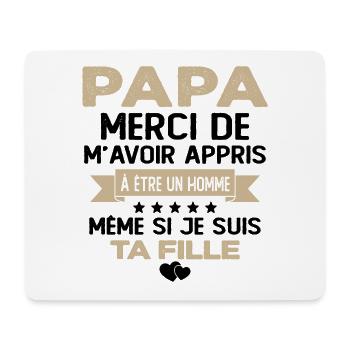 Homme Papa Fête Des Père Humour Cadeau Papa - Tapis de souris (format paysage) - blanc - Devant