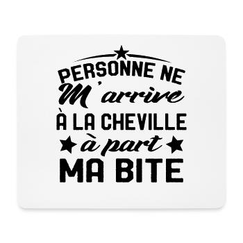 Homme Blague Bite Beauf Cadeau Humour Drôle - Tapis de souris (format paysage) - blanc - Devant