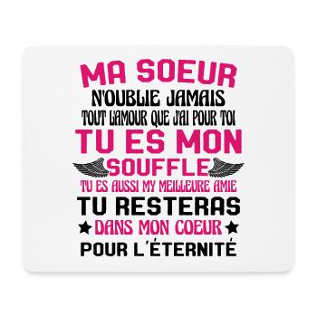 Ma Soeur Es Ma Vie Tu Es Aussi My Meilleure Amie - Tapis de souris (format paysage) - blanc - Devant
