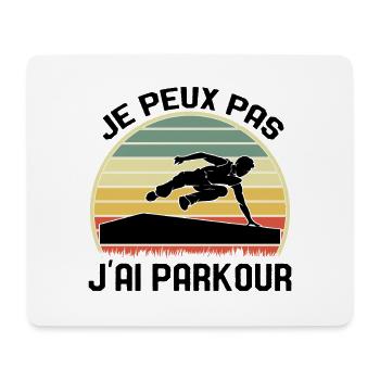 Je Peux Pas J'ai Parkour - Tapis de souris (format paysage) - blanc - Devant