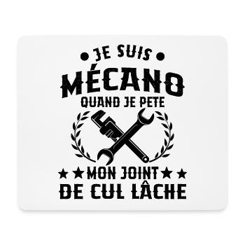 Je Suis Mécano Cadeau Mécanicien - Tapis de souris (format paysage) - blanc - Devant