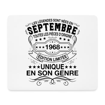 Les légendes sont nées en Septembre 1968 Cadeau - Tapis de souris (format paysage) - blanc - Devant