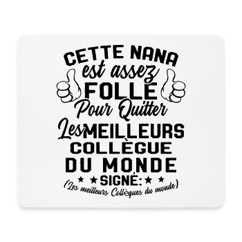 Collègue Nana meilleure collègue du monde - Tapis de souris (format paysage) - blanc - Devant