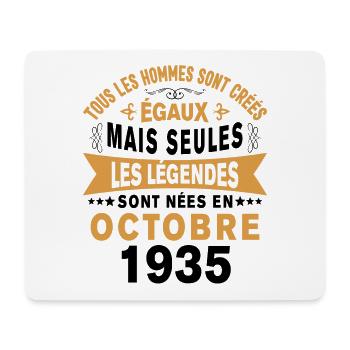 Les Légendes Sont Nées En Octobre 1935 Cadeau - Tapis de souris (format paysage) - blanc - Devant