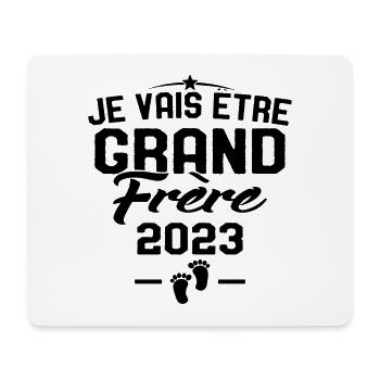 Je Vais Être Grand Frère en 2023 - Tapis de souris (format paysage) - blanc - Devant