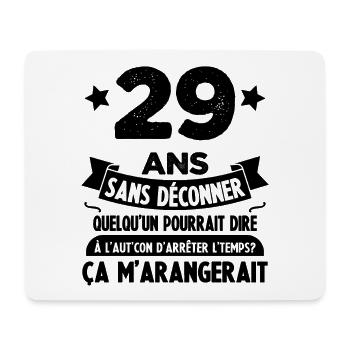 29 Ans anniversaire 29 anniversaire cadeau 29 ans - Tapis de souris (format paysage) - blanc - Devant