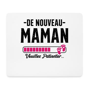 Femme Maman Cadeau Nouvelle Naissance Future - Tapis de souris (format paysage) - blanc - Devant