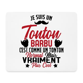 Tonton Barbu Humour Cadeau Onlce - Tapis de souris (format paysage) - blanc - Devant