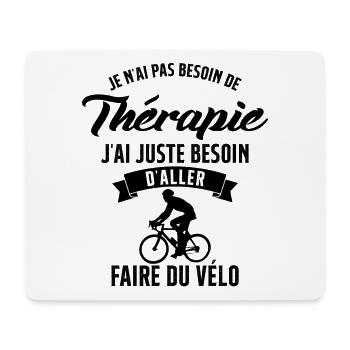 Vélo Homme Femme Cadeau Cycliste Humour - Tapis de souris (format paysage) - blanc - Devant