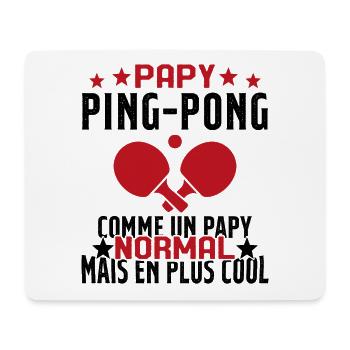 Papy pongiste comme un papy normal plus cool - Tapis de souris (format paysage) - blanc - Devant
