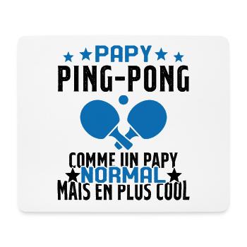 Papy pongiste comme un papy normal plus cool - Tapis de souris (format paysage) - blanc - Devant