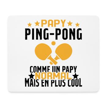 Papy pongiste comme un papy normal plus cool - Tapis de souris (format paysage) - blanc - Devant