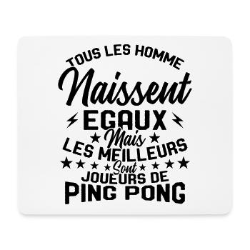 Hommes égaux les meilleurs jouent au ping-pong - Tapis de souris (format paysage) - blanc - Devant