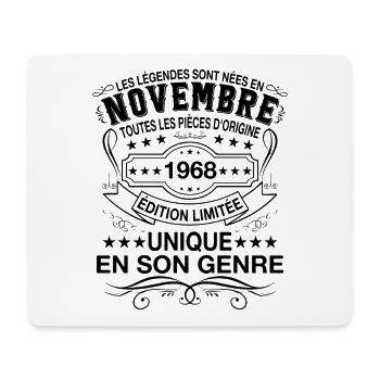 Les légendes sont nées en Novembre 1968 Cadeau - Tapis de souris (format paysage) - blanc - Devant
