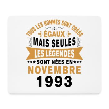 Les légendes sont nées en Novembre 1993 Cadeau - Tapis de souris (format paysage) - blanc - Devant