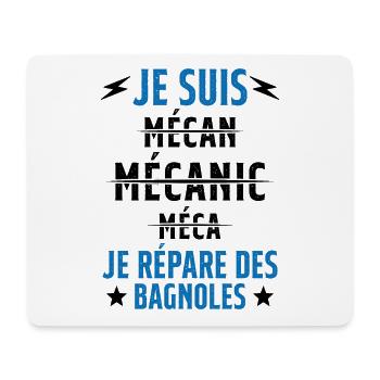 Je suis un Super Mecanicien - idée cadeau - Tapis de souris (format paysage) - blanc - Devant
