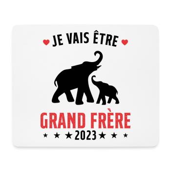 Je Vais Être Grand Frère en 2023 - Tapis de souris (format paysage) - blanc - Devant