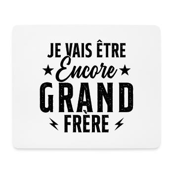 Je Vais Être Grand Frère - Tapis de souris (format paysage) - blanc - Devant