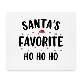 Santa's favorite ho - Tapis de souris (format paysage) - blanc - Devant