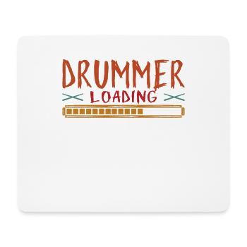 Batteur Chargement Sticks Percussion - Cool Drummer - Tapis de souris (format paysage) - blanc - Devant