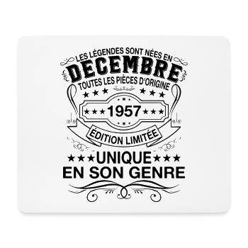 Les légendes sont nées en Décembre 1957 - Tapis de souris (format paysage) - blanc - Devant