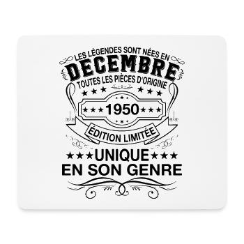 Les légendes sont nées en Décembre 1950 Cadeau - Tapis de souris (format paysage) - blanc - Devant
