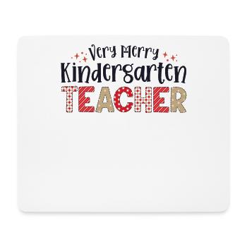 Très joyeux professeur de maternelle École de Noël - Tapis de souris (format paysage) - blanc - Devant
