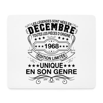 Cadeau Les légendes sont nées en Décembre 1968 - Tapis de souris (format paysage) - blanc - Devant
