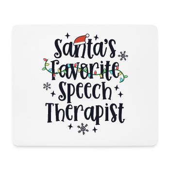 Cute Christmas Speech Therapist Language Therapy - Mouse Pad (horizontal) - white - Front