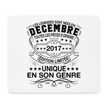 Cadeau Les légendes sont nées en Décembre 2017 - Tapis de souris (format paysage) - blanc - Devant