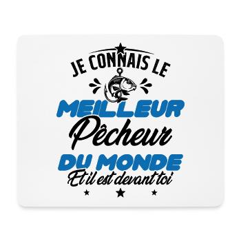 Meilleur Pecheur Humour Pêche Truite Drôle - Tapis de souris (format paysage) - blanc - Devant