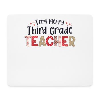 Sehr frohe 3. Klasse Lehrer drittes Weihnachten - Mousepad (Querformat) - Weiß - Vorne