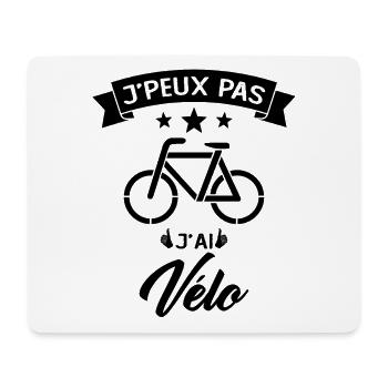 Je Peux Pas J Ai Vélo - Tapis de souris (format paysage) - blanc - Devant