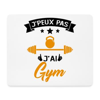 Je Peux Pas J'ai Gym Muscu Cadeau - Tapis de souris (format paysage) - blanc - Devant