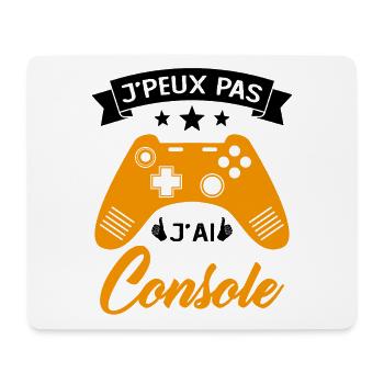 je peux pas j'ai Console Cadeau Geek Jeux Video - Tapis de souris (format paysage) - blanc - Devant