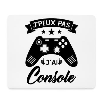 je peux pas j'ai Console Cadeau Geek Jeux Video - Tapis de souris (format paysage) - blanc - Devant